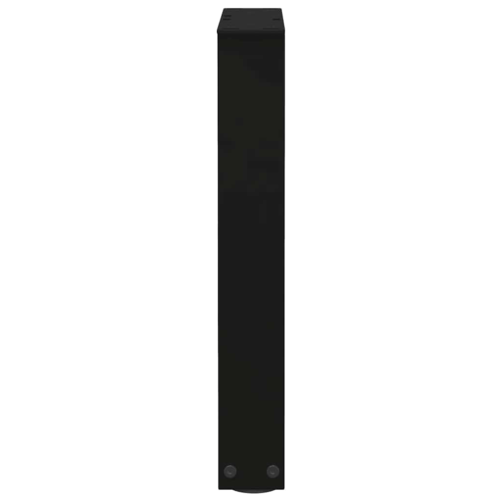 Dining table legs V-shape 2 pieces black 38x(42-43.3) cm steel