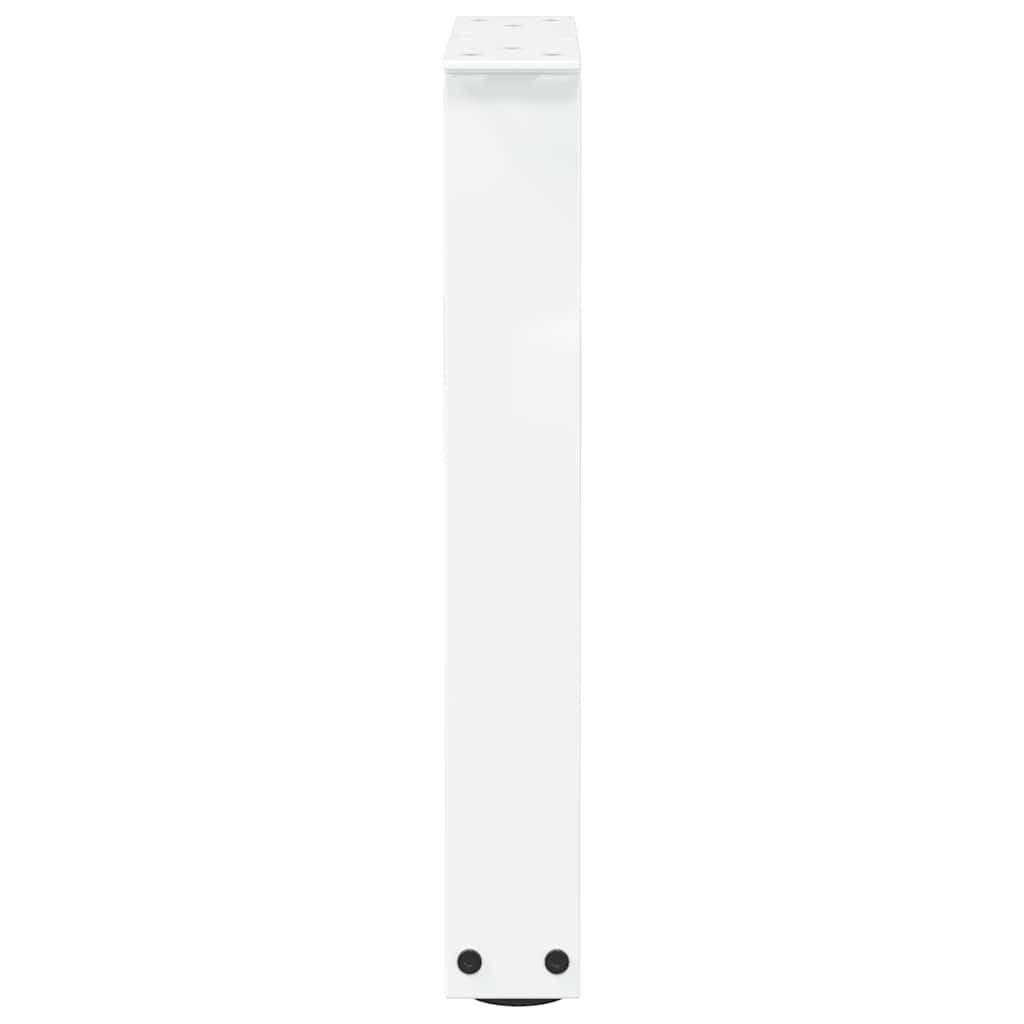 Pieds de table basse en V, 2 pièces, blanc, 38 x (42-43,3) cm, acier