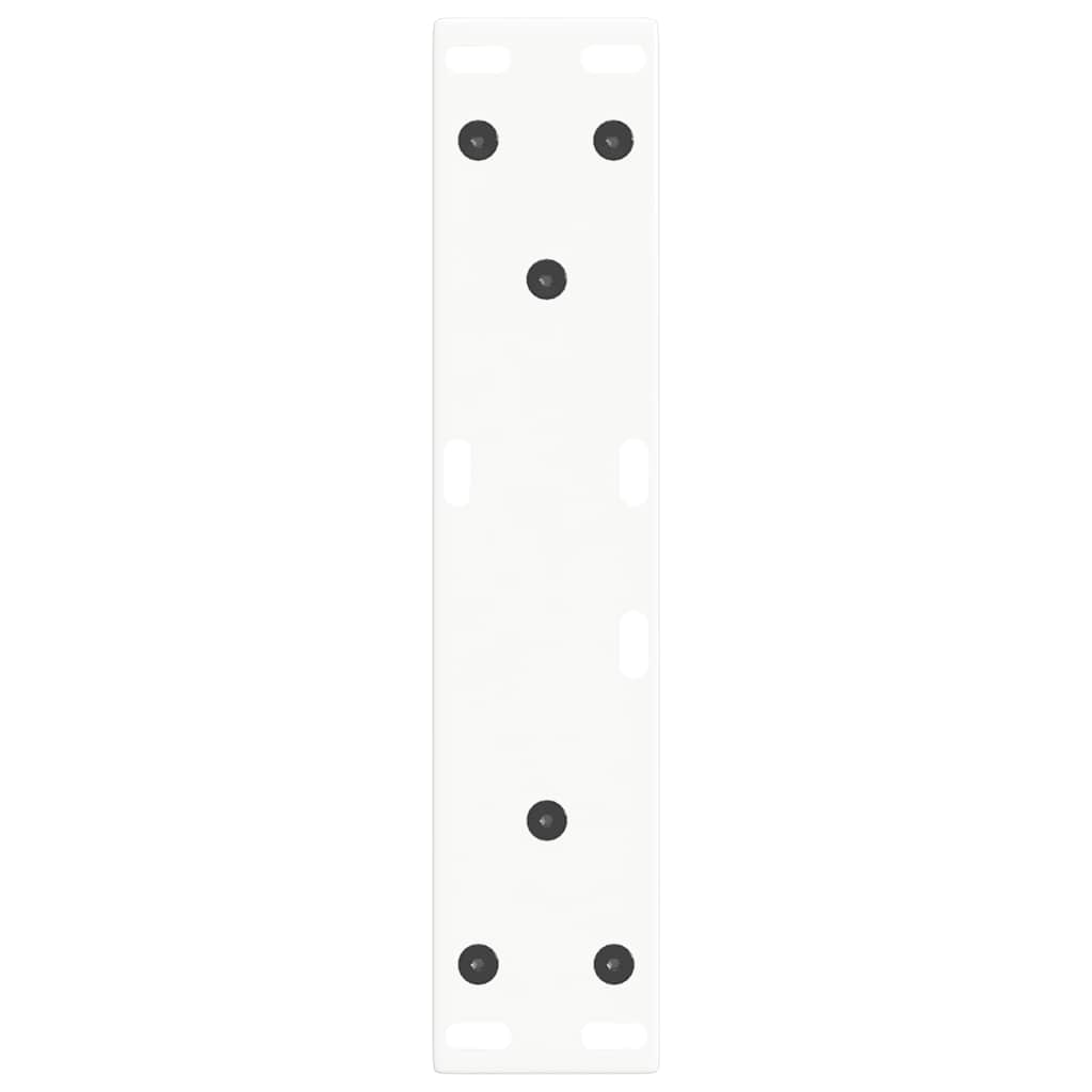 Pieds de table basse en V, 2 pièces, blanc, 38 x (42-43,3) cm, acier