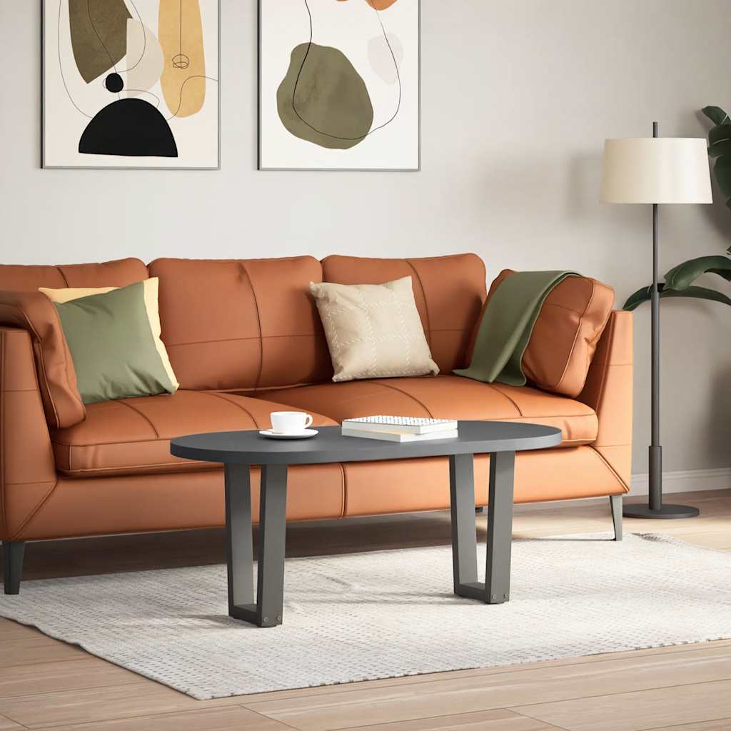 Pieds de table basse en V, 2 pièces, anthracite, 38 x (42-43,3) cm, acier