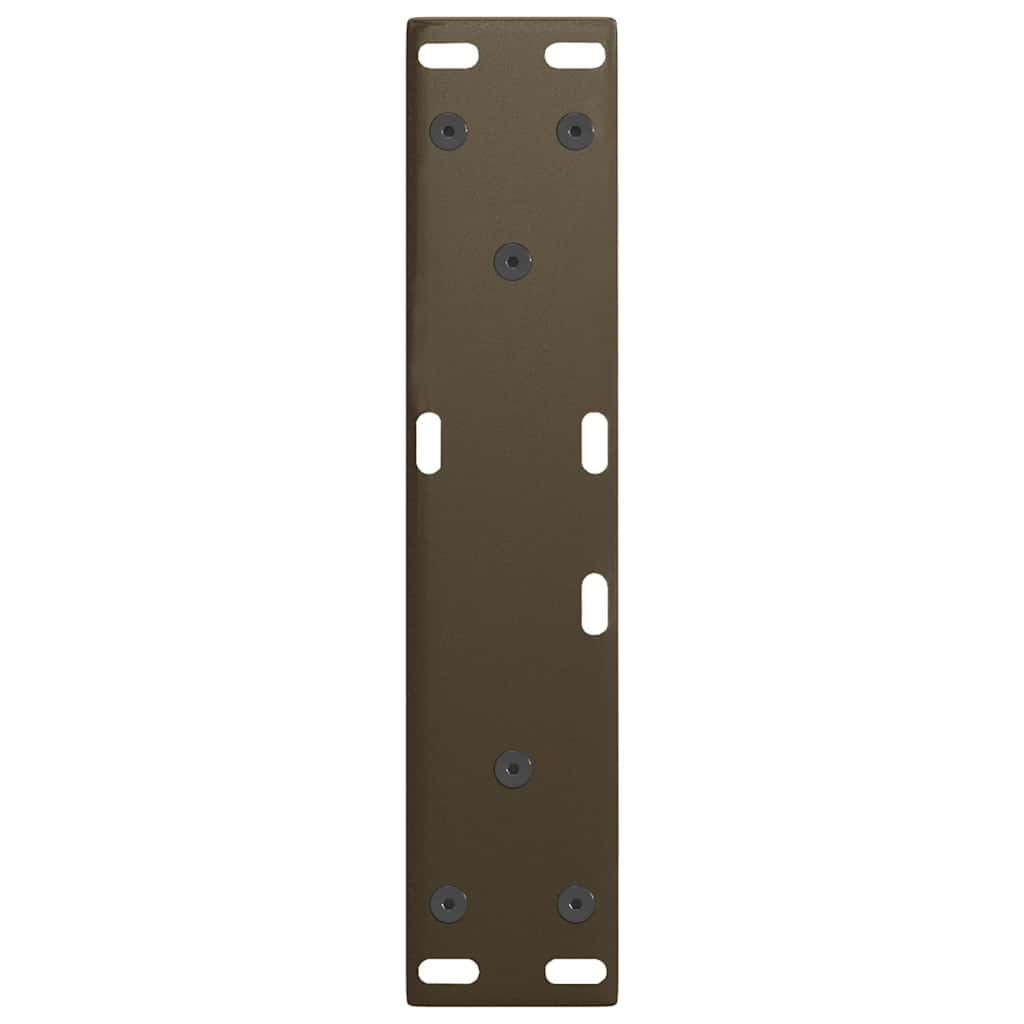 Pieds de table basse en V, 2 pièces, acier naturel, 38 x (42-43,3) cm