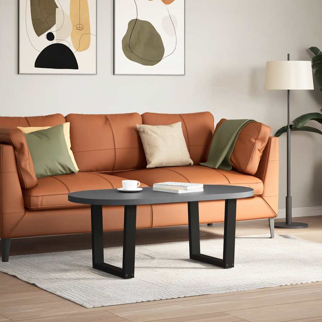 Pieds de table basse en V, 2 pièces, noir, 50 x (42-43,3) cm, acier