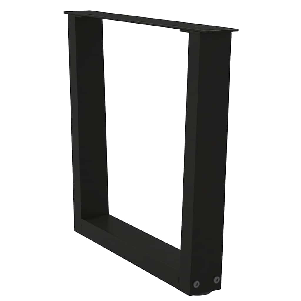 Pieds de table basse en V, 2 pièces, noir, 50 x (42-43,3) cm, acier