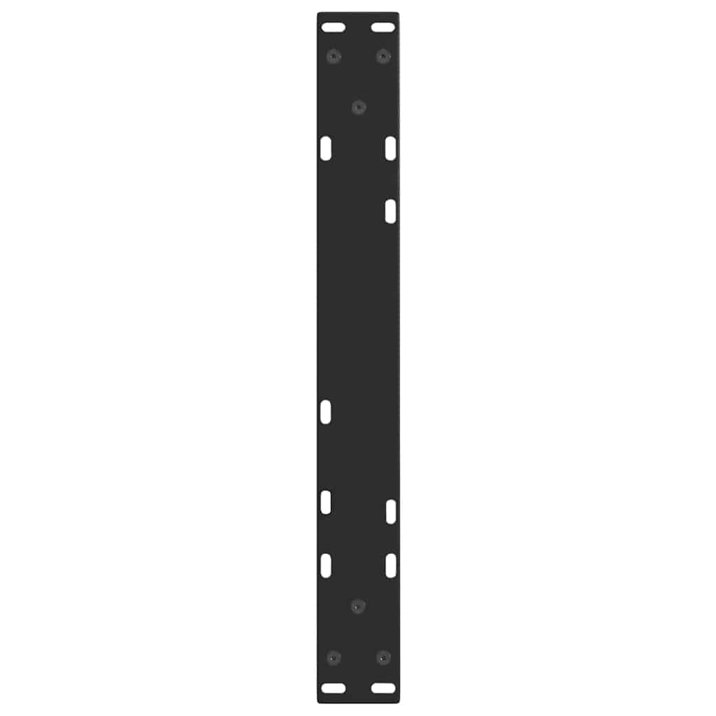 Pieds de table basse en V, 2 pièces, noir, 50 x (42-43,3) cm, acier