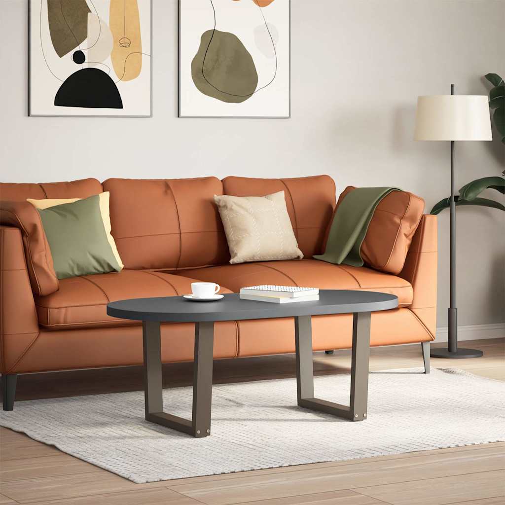 Pieds de table basse en V, 2 pièces, acier naturel, 50 x (42-43,3) cm