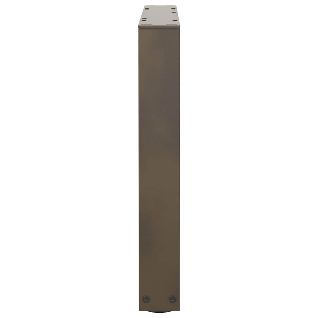 Pieds de table basse en V, 2 pièces, acier naturel, 50 x (42-43,3) cm