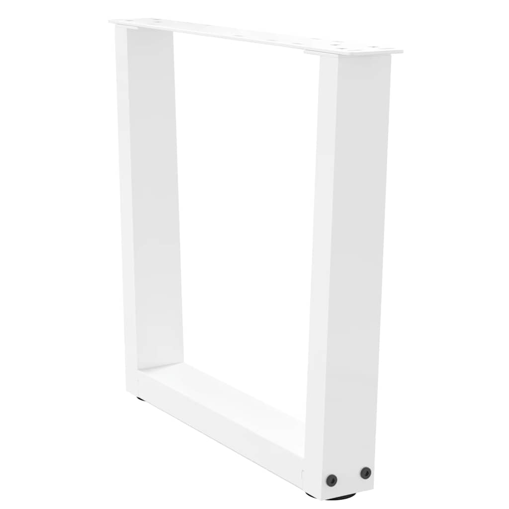Pieds de table basse en V, 2 pièces, blanc, 60 x (42-43,3) cm, acier