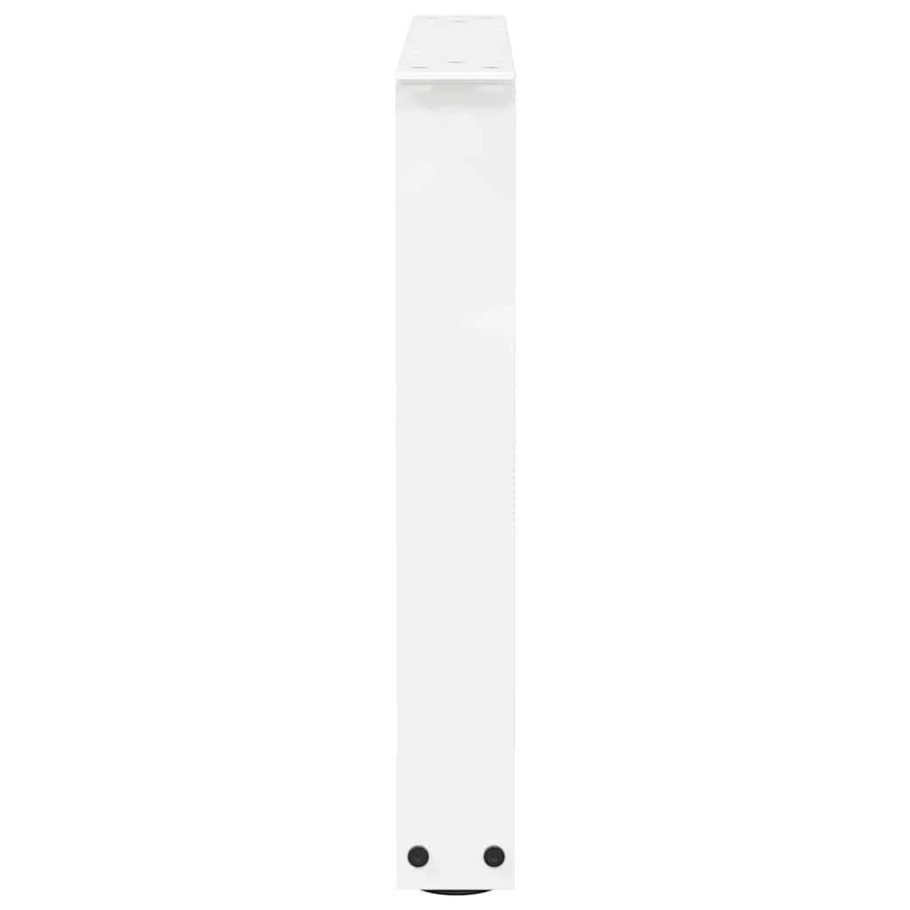 Pieds de table basse en V, 2 pièces, blanc, 60 x (42-43,3) cm, acier