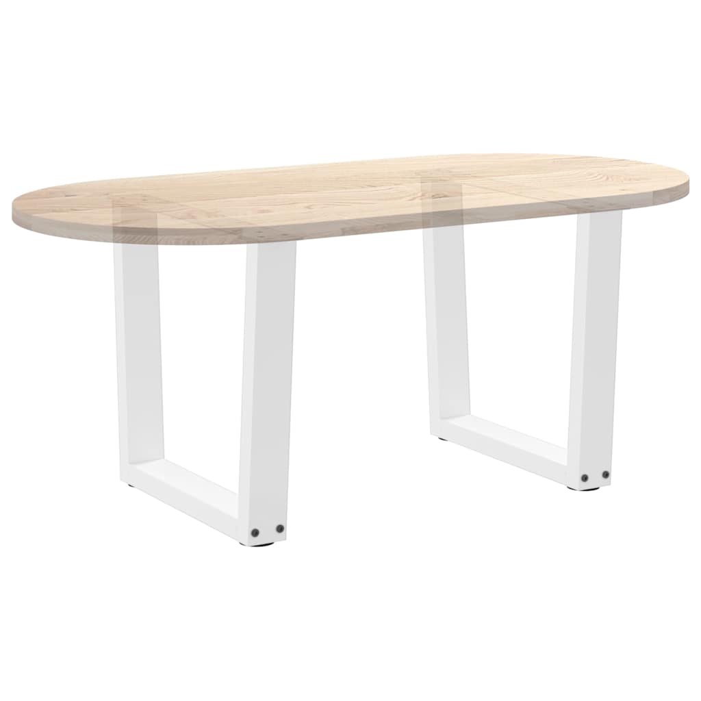 Pieds de table basse en V, 2 pièces, blanc, 60 x (42-43,3) cm, acier
