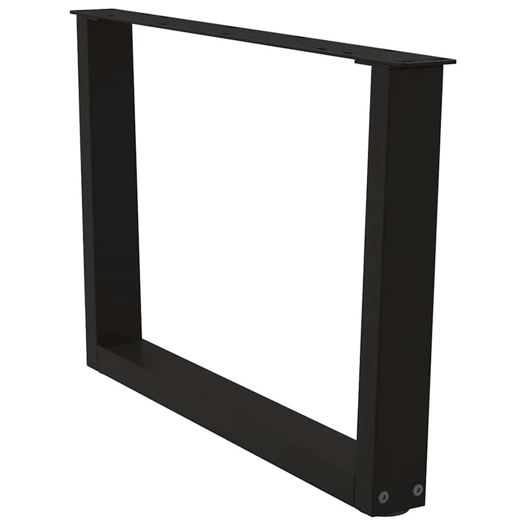 Pieds de table basse en V, 2 pièces, noir, 70 x (42-43,3) cm, acier