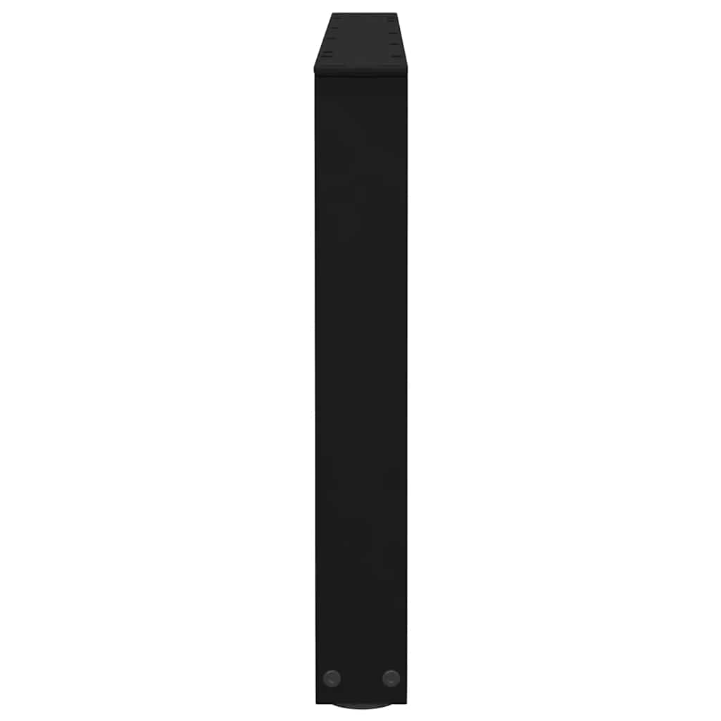 Pieds de table basse en V, 2 pièces, noir, 70 x (42-43,3) cm, acier