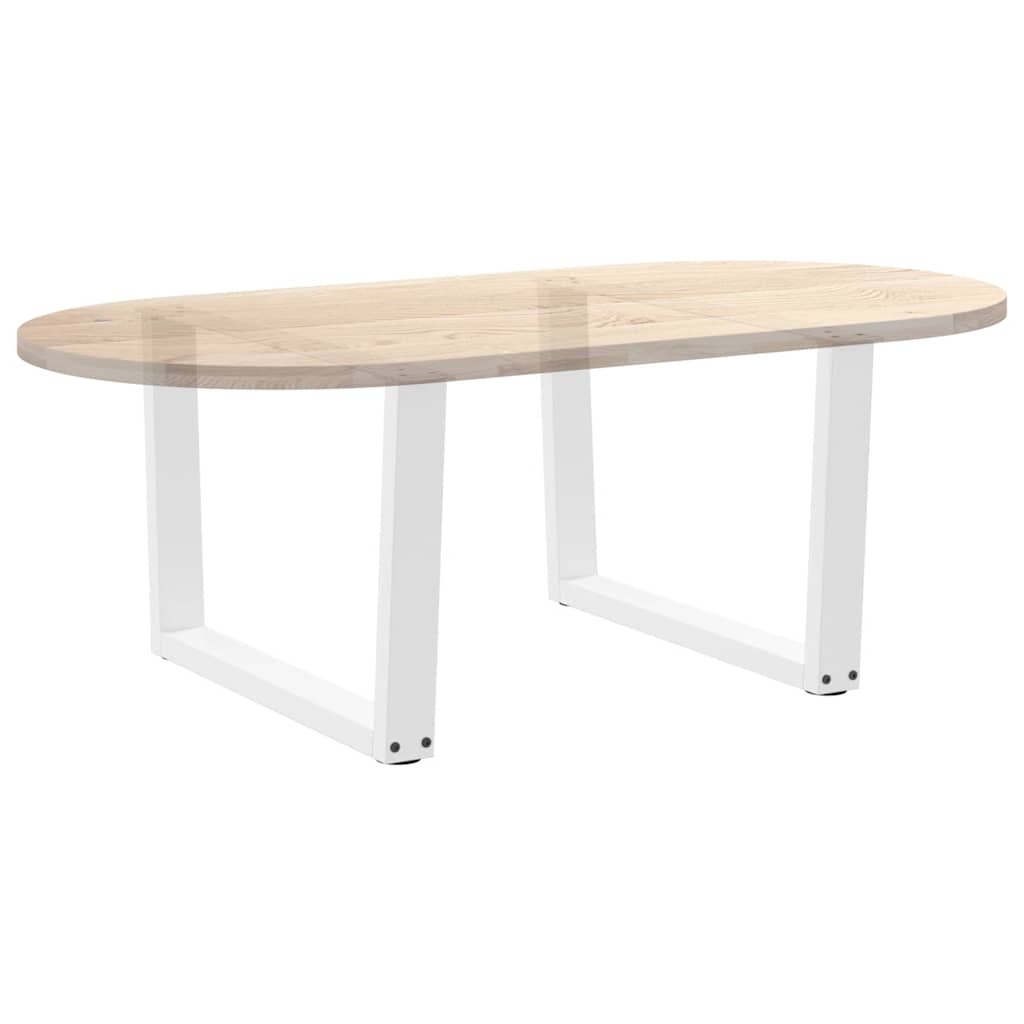 Pieds de table basse en V, 2 pièces, blanc, 70 x (42-43,3) cm, acier