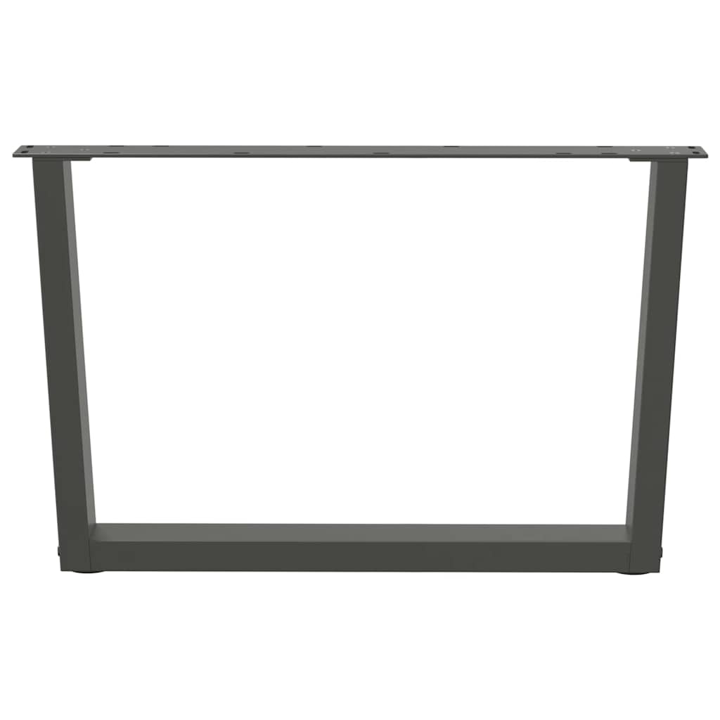 Pieds de table basse en V, 2 pièces, anthracite, 70 x (42-43,3) cm, acier