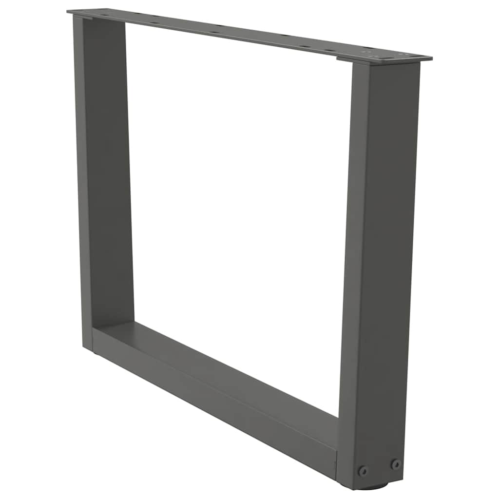 Pieds de table basse en V, 2 pièces, anthracite, 70 x (42-43,3) cm, acier
