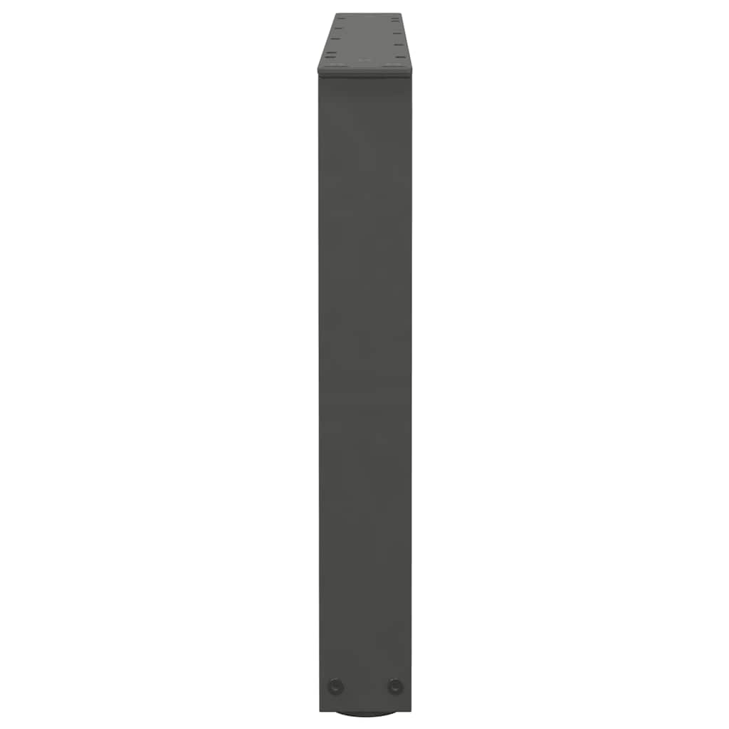 Pieds de table basse en V, 2 pièces, anthracite, 70 x (42-43,3) cm, acier
