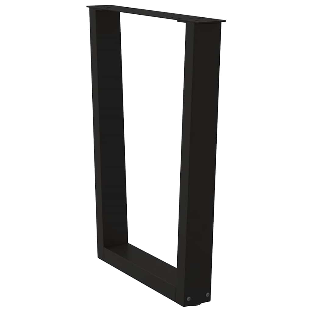 Pieds de table à manger en V, 2 pièces, noir, 60 x (72-73,3) cm, acier
