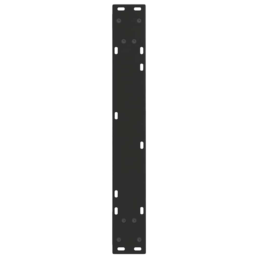 Dining table legs V-shape 2 pieces black 70x(72-73.3) cm steel