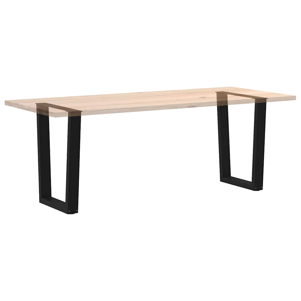Dining table legs V-shape 2 pieces black 70x(72-73.3) cm steel