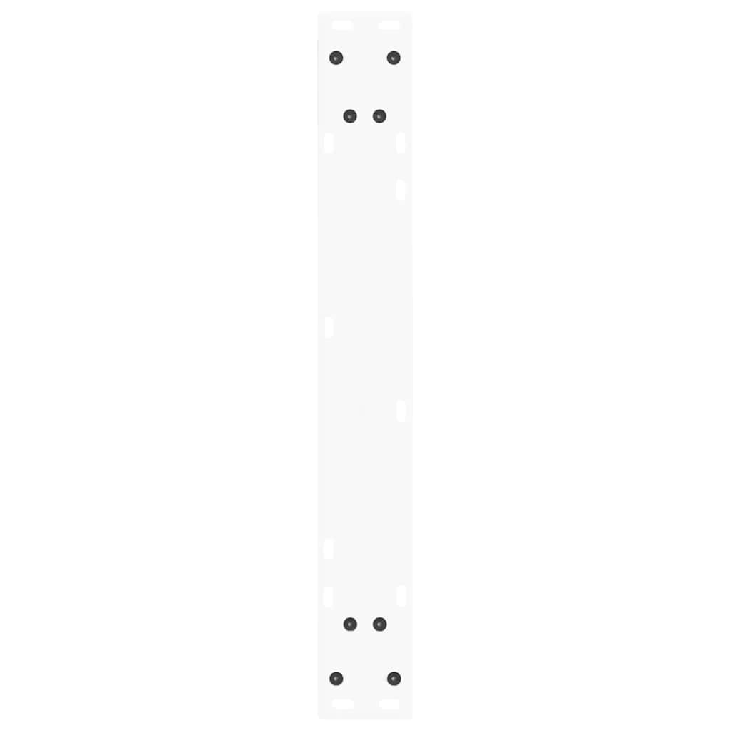 Pieds de table à manger en V, 2 pièces, blanc, 70 x (72-73,3) cm, acier