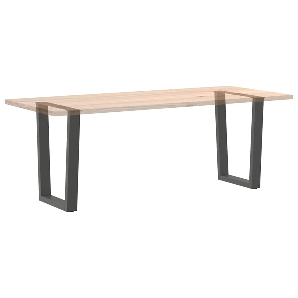 Pieds de table à manger en V, 2 pièces, anthracite, 70 x (72-73,3) cm, acier