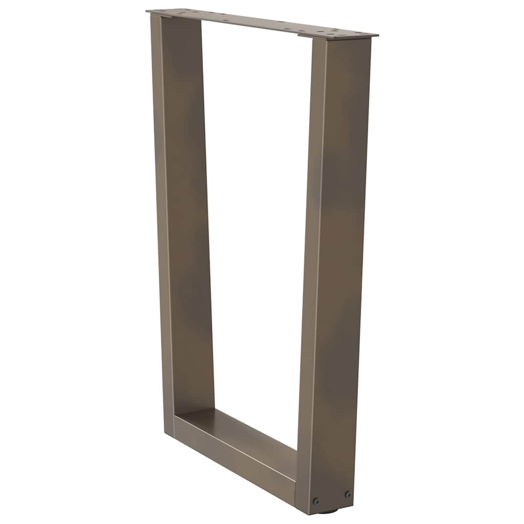 Dining table legs V-shape 2 pieces natural steel 70x(72-73.3) cm steel