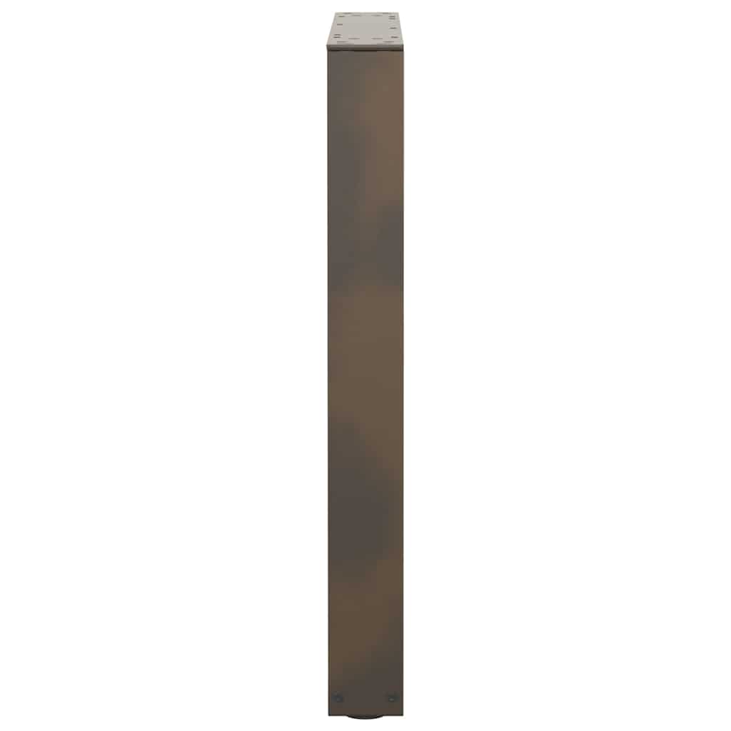 Dining table legs V-shape 2 pieces natural steel 70x(72-73.3) cm steel