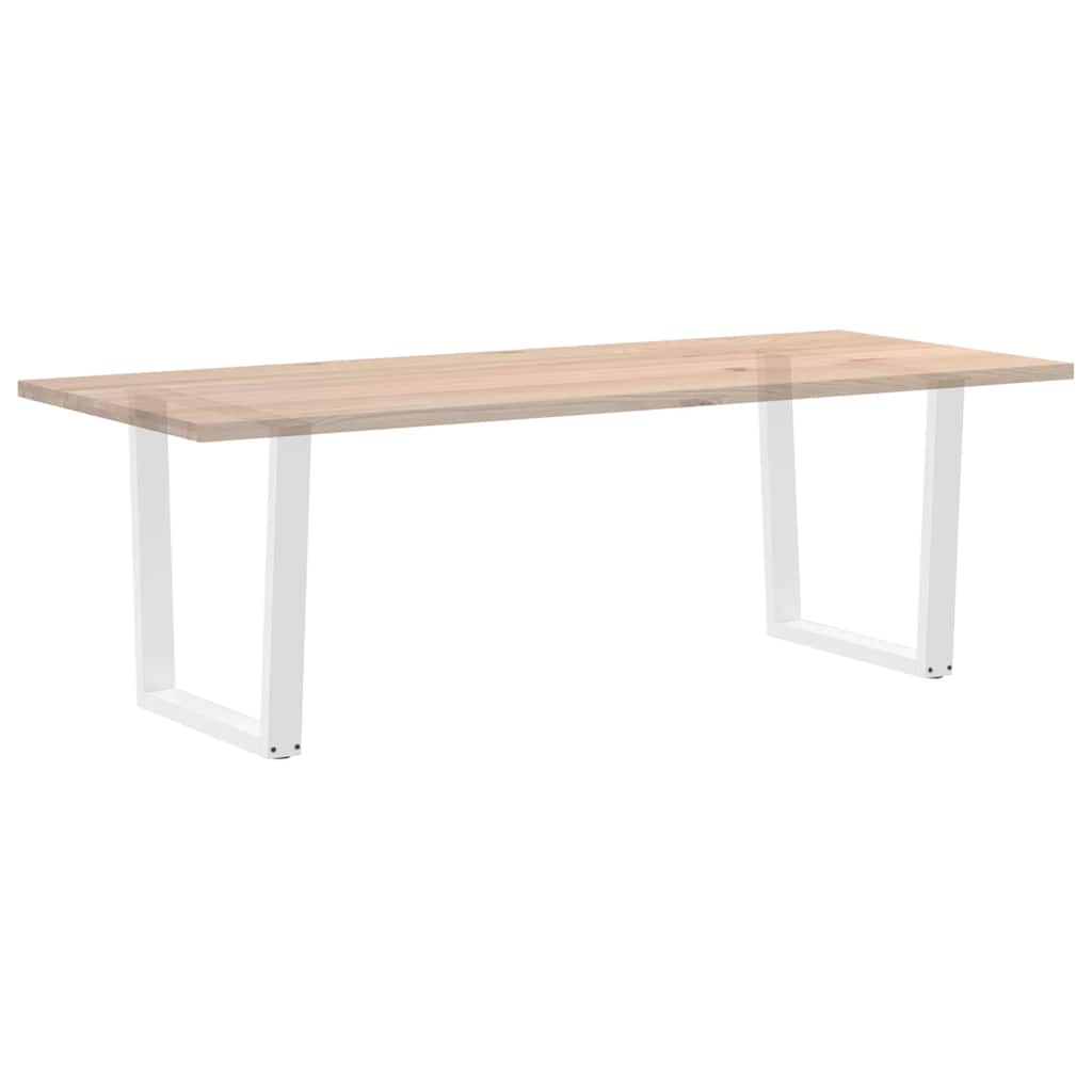 Pieds de table à manger en V, 2 pièces, blanc, 80 x (72-73,3) cm, acier