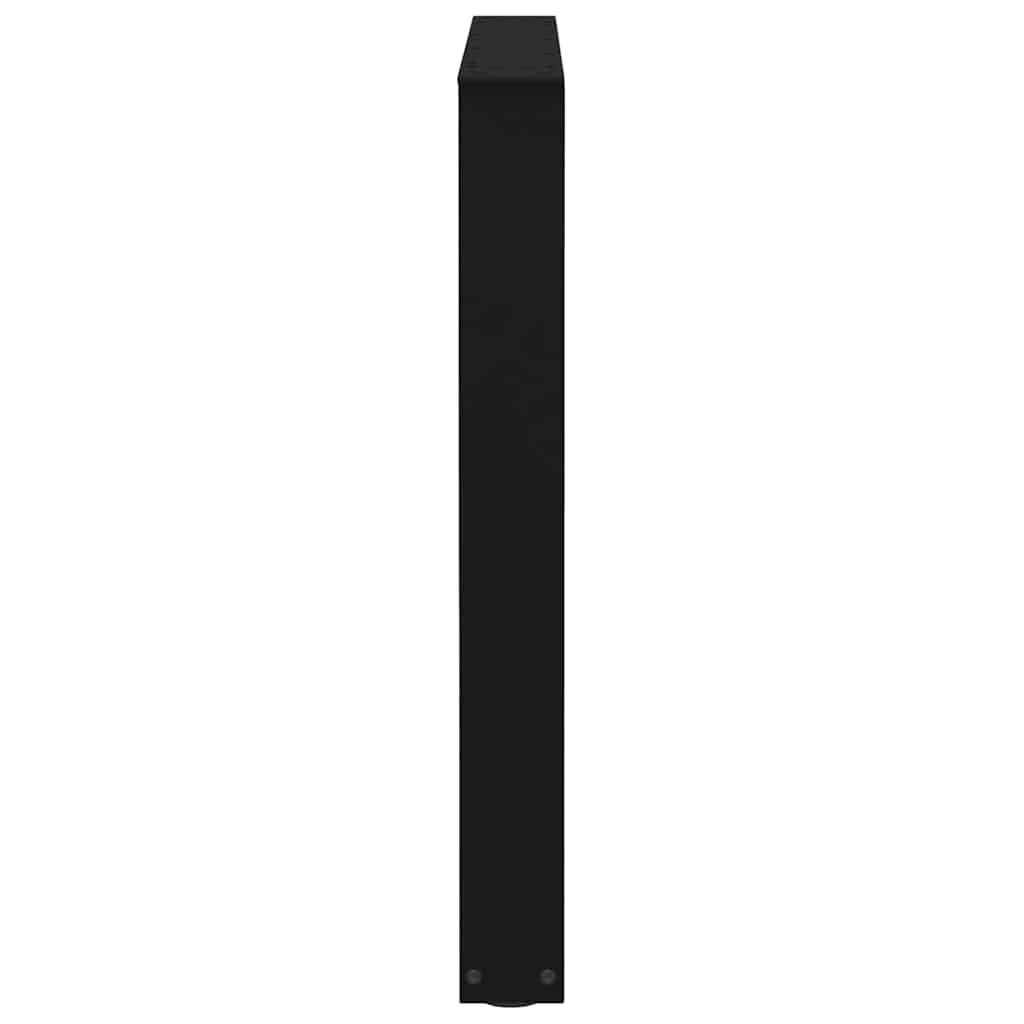 Pieds de table à manger en V, 2 pièces, noir, 90 x (72-73,3) cm, acier