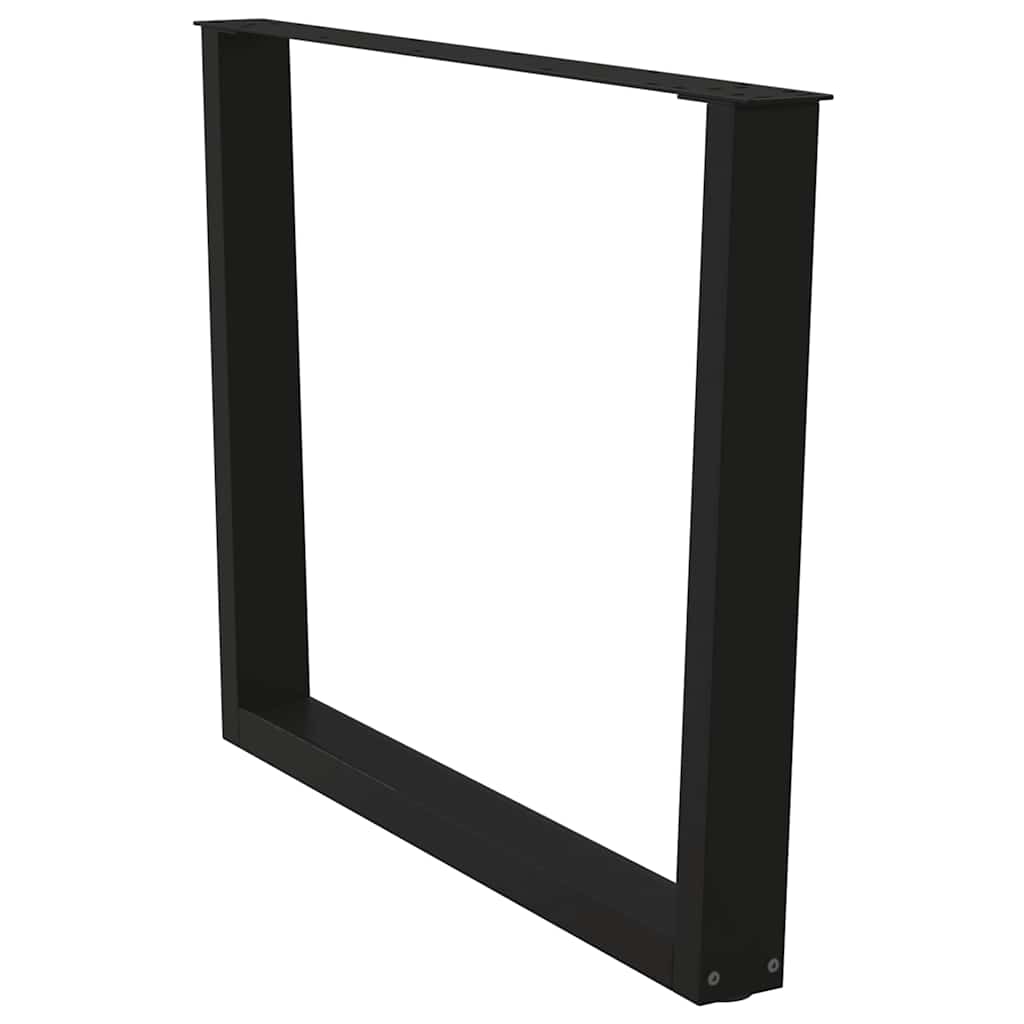 Pieds de table à manger en V, 2 pièces, noir, 100 x (72-73,3) cm, acier