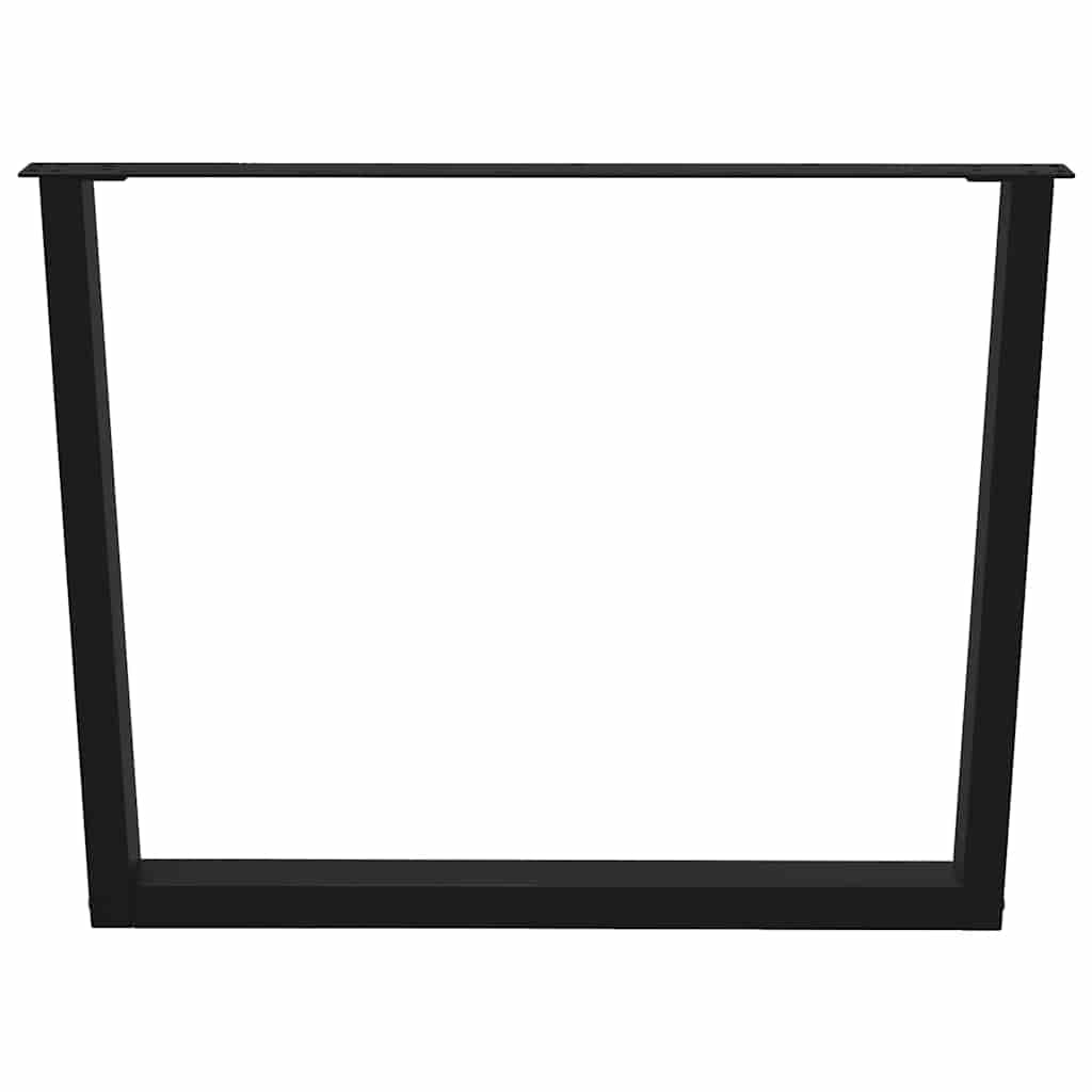 Pieds de table à manger en V, 2 pièces, noir, 100 x (72-73,3) cm, acier