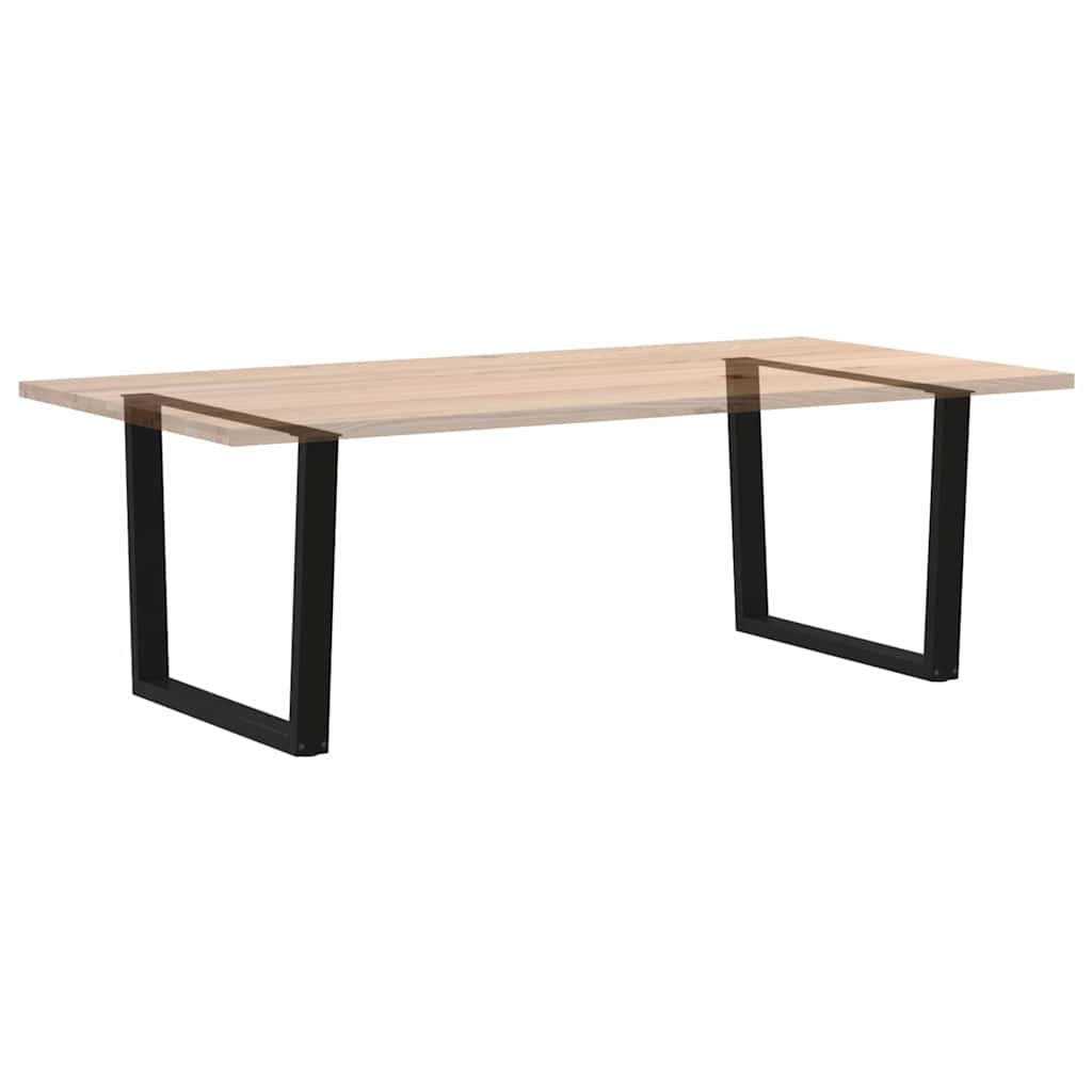 Pieds de table à manger en V, 2 pièces, noir, 100 x (72-73,3) cm, acier