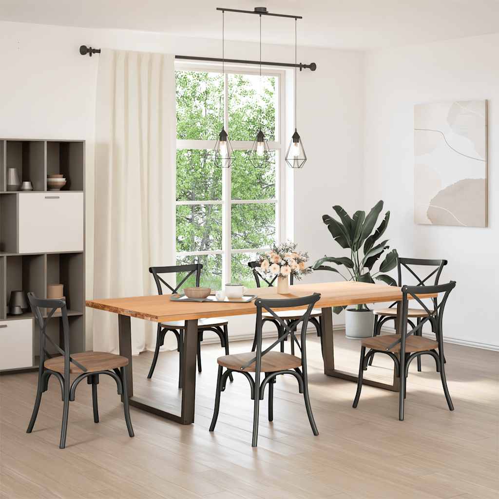 Pieds de table à manger en V, 2 pièces, anthracite, 100 x (72-73,3) cm, acier