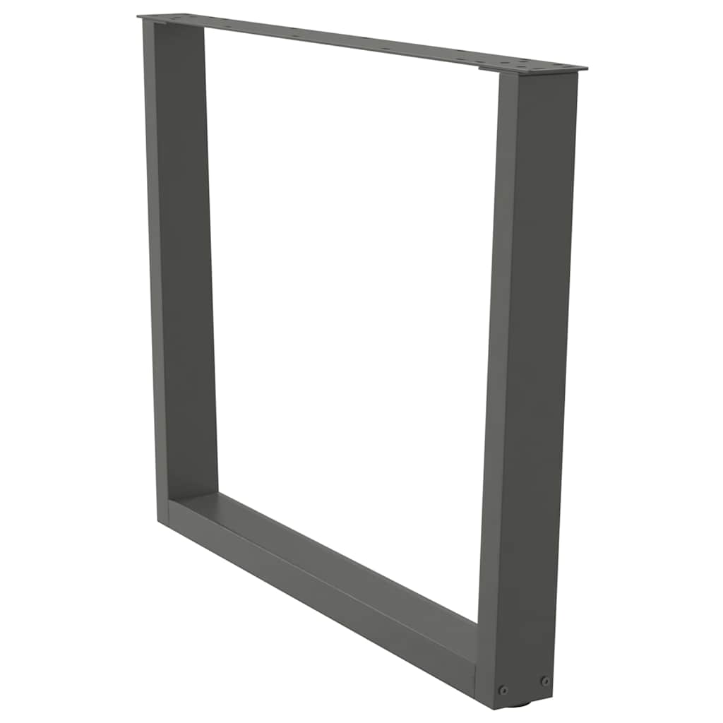 Pieds de table à manger en V, 2 pièces, anthracite, 100 x (72-73,3) cm, acier