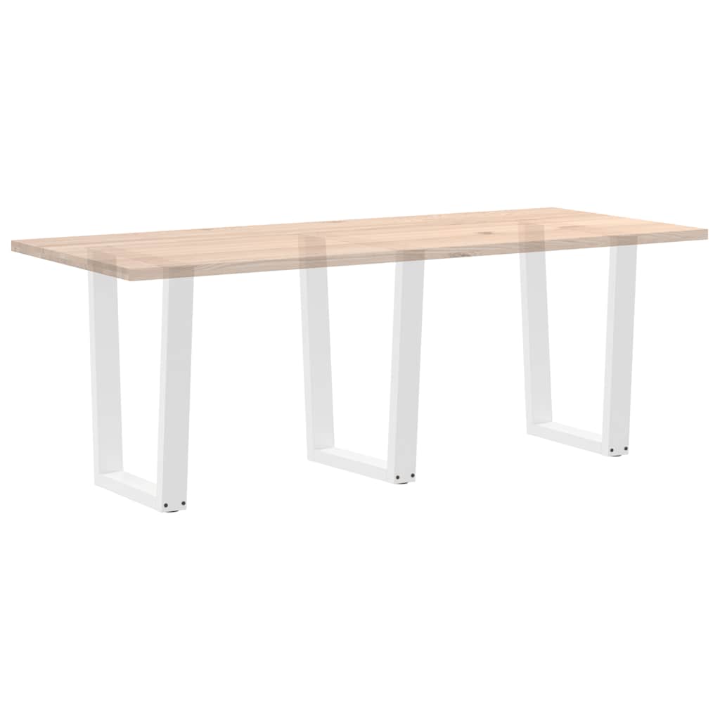 Pieds de table à manger en V, 3 pièces, blanc, 70 x (72-73,3) cm, acier