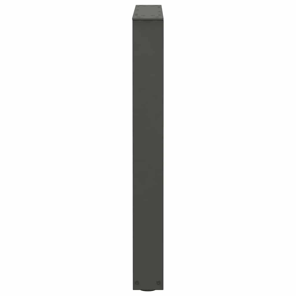 Pieds de table à manger en V 3 pièces anthracite 70x(72-73,3) cm acier