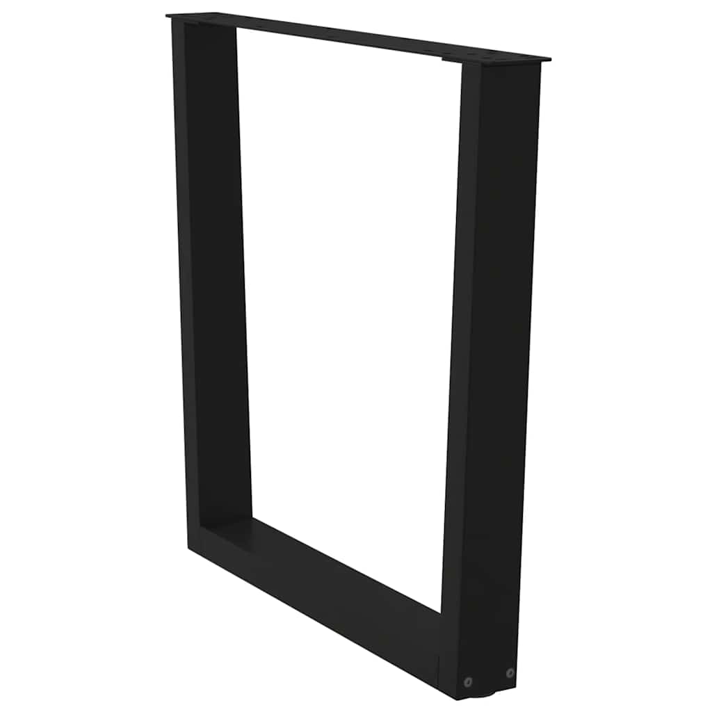 Pieds de table à manger en V, 3 pièces, noir, 80 x (72-73,3) cm, acier