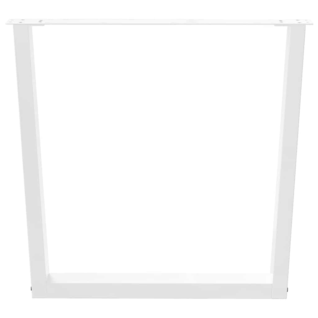 Pieds de table à manger en V, 3 pièces, blanc, 80 x (72-73,3) cm, acier