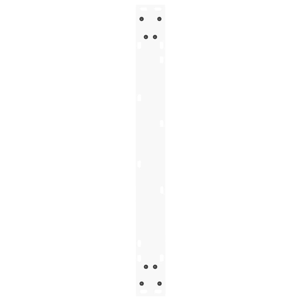 Pieds de table à manger en V, 3 pièces, blanc, 80 x (72-73,3) cm, acier