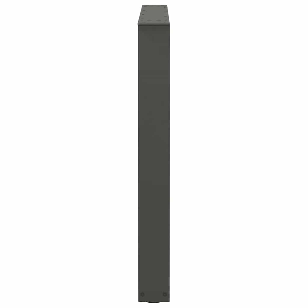 Pieds de table à manger en V 3 pièces anthracite 80x(72-73,3) cm acier