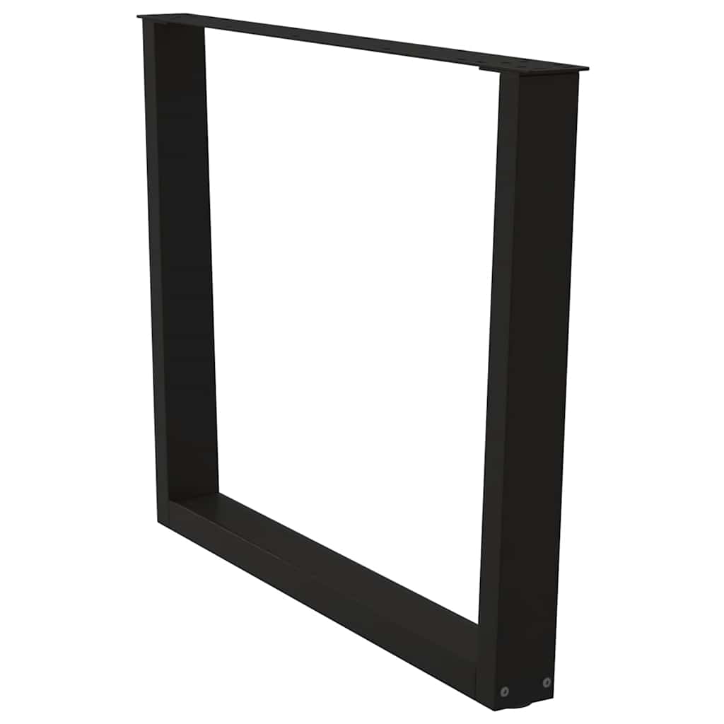 Pieds de table à manger en V, 3 pièces, noir, 100 x (72-73,3) cm, acier