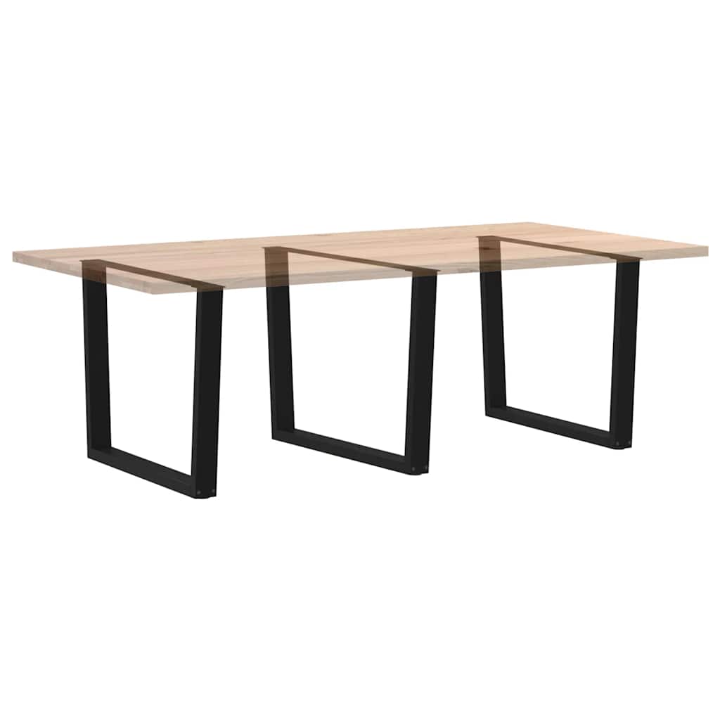 Pieds de table à manger en V, 3 pièces, noir, 100 x (72-73,3) cm, acier