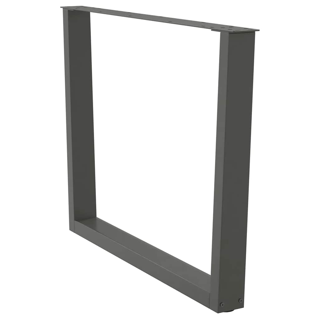 Pieds de table à manger en V 3 pièces anthracite 100x(72-73,3) cm acier