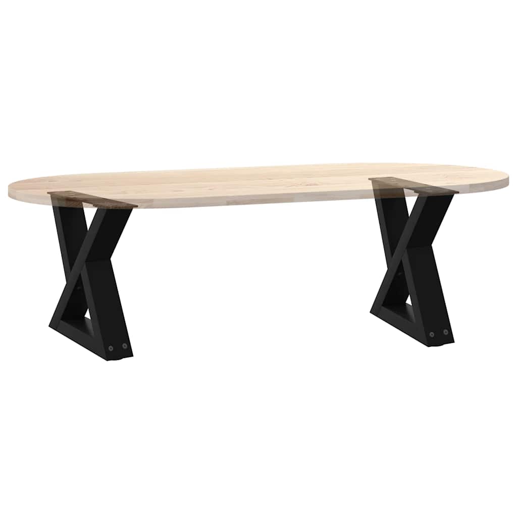 Couchtischbeine 2 Stk. Schwarz 30x(30-31,3) cm Stahl