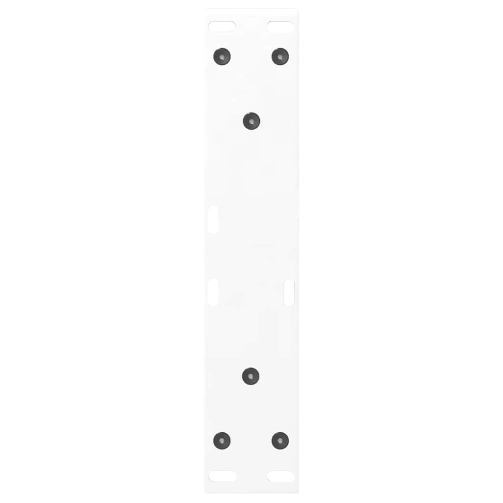 Pieds de table basse (2 pièces) en acier blanc, 30 x 30-31,3 cm