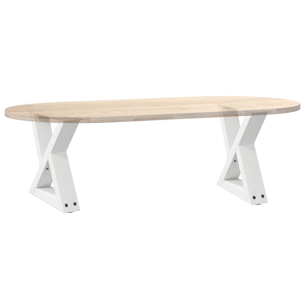 Pieds de table basse (2 pièces) en acier blanc, 30 x 30-31,3 cm