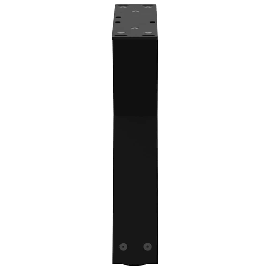 Pieds de table basse (2 pièces) en acier noir, 40 x 30-31,3 cm