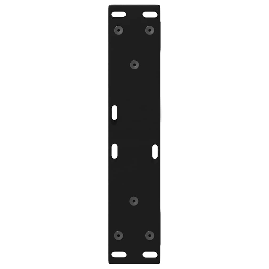 Pieds de table basse (2 pièces) en acier noir, 40 x 30-31,3 cm