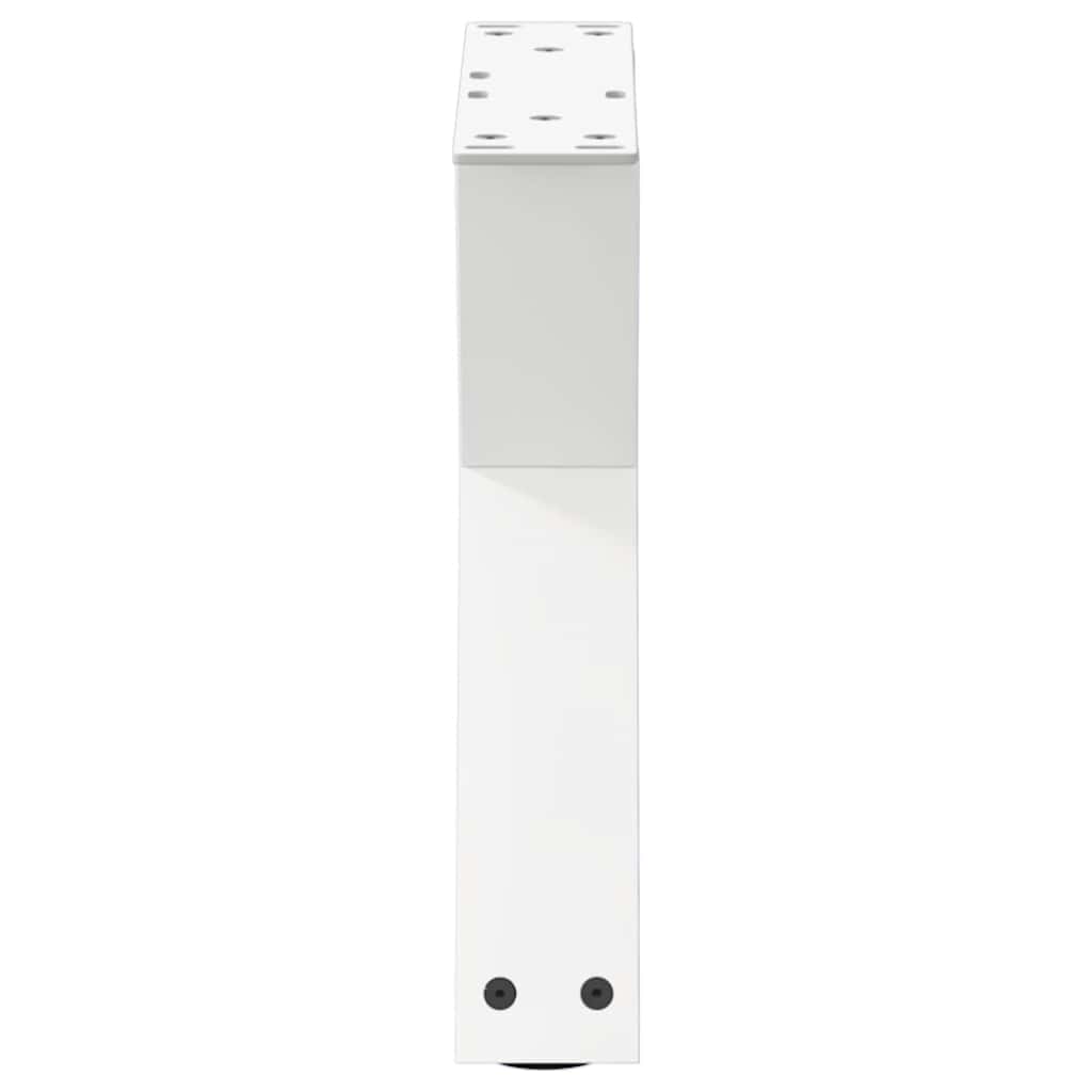 Pieds de table basse (2 pièces) en acier blanc, 40 x 30-31,3 cm