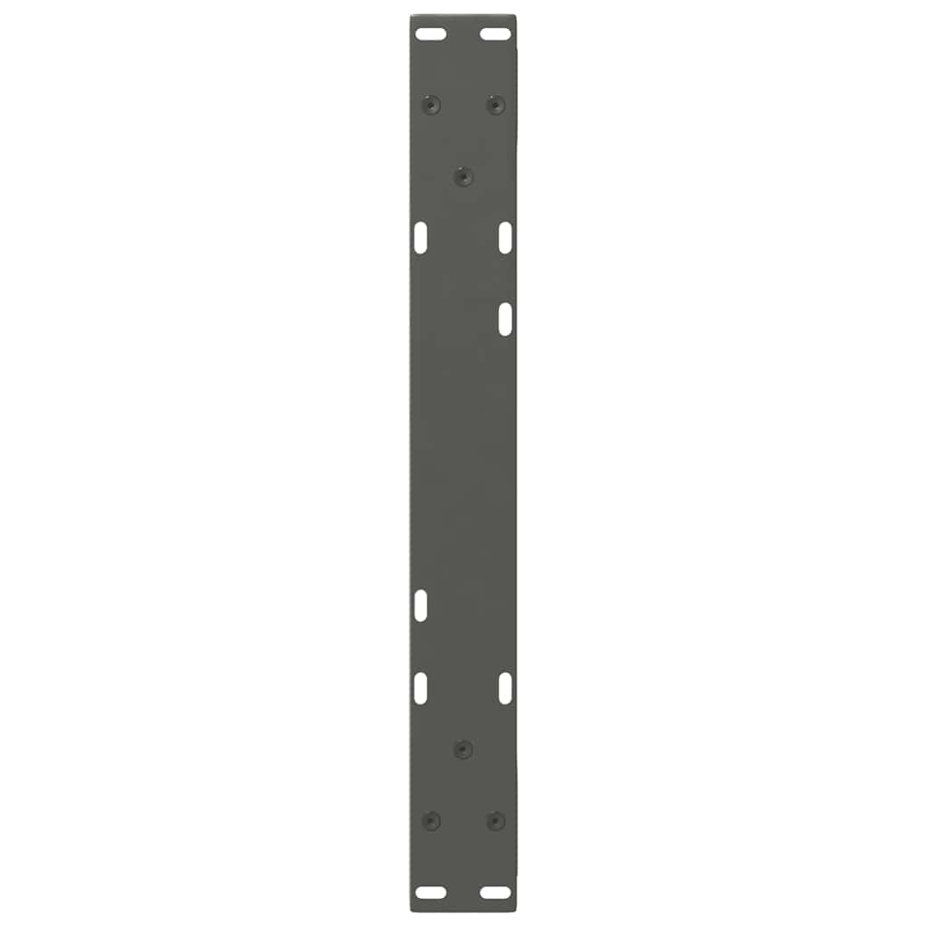 Pieds de table basse, 2 pièces, anthracite, 50 x 30-31,3 cm, acier