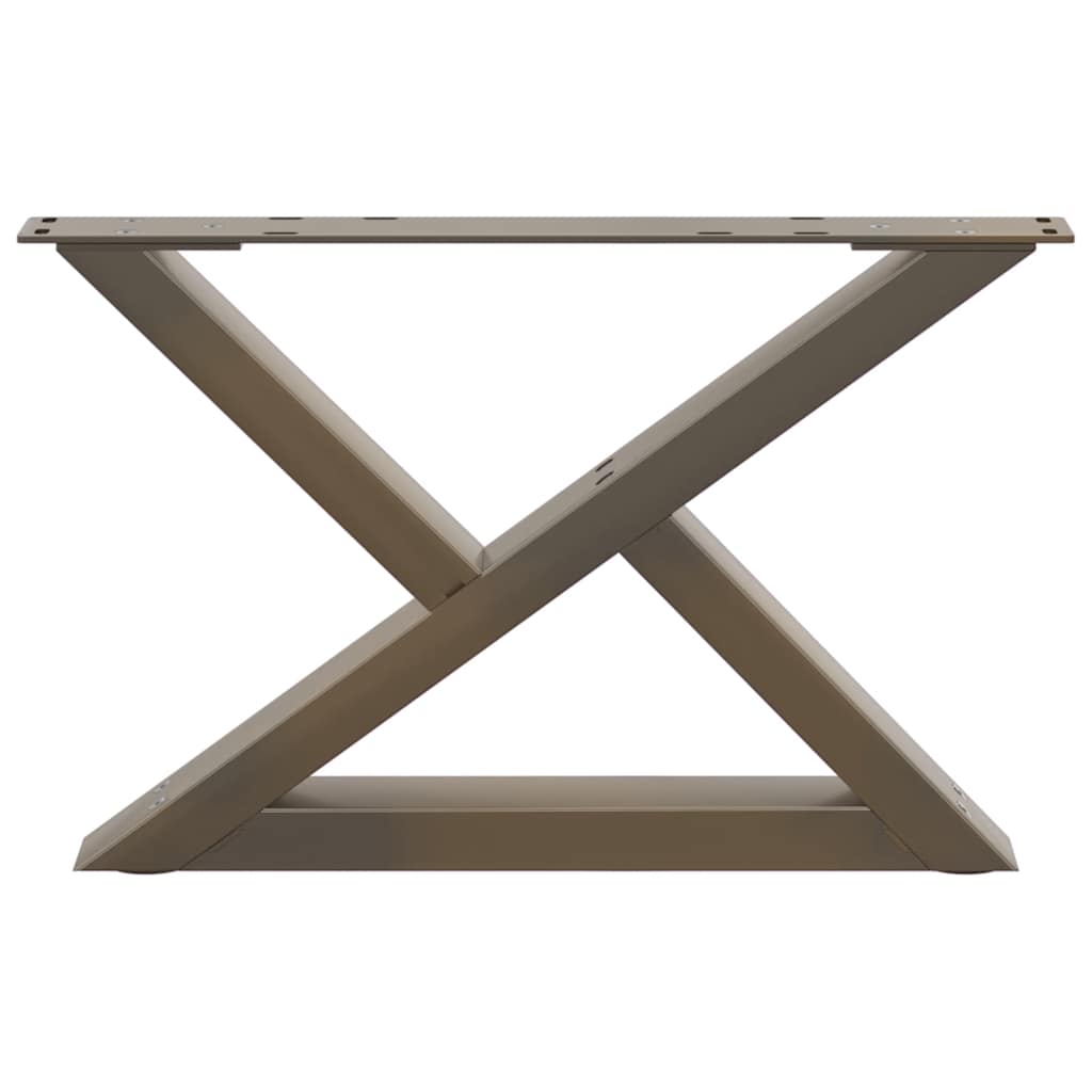 Coffee table legs 2 pcs. natural steel 50x(30-31.3) cm steel